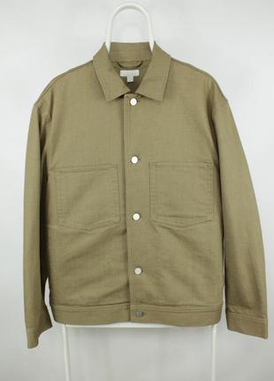 Джинсова куртка cos relaxed fit two-pocket jacket in beige