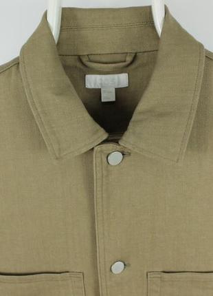Джинсова куртка cos relaxed fit two-pocket jacket in beige4 фото