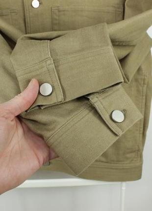 Джинсова куртка cos relaxed fit two-pocket jacket in beige6 фото