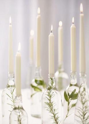 Набір свічок циліндричних парафінових пахучих столових bispol  s30-090 білі ve-333 фото