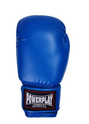 Боксерские перчатки спортивные тренировочные для бокса powerplay 3004 classic синие 12 унций ve-334 фото