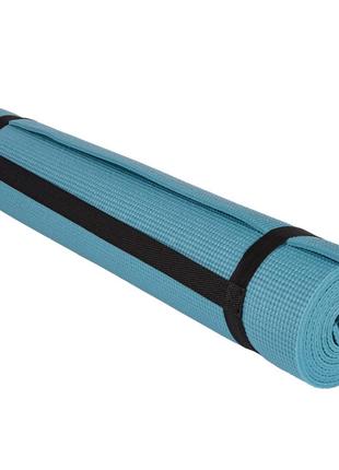 Килимок тренувальний для йоги та фітнесу powerplay 4010 pvc yoga mat зелений (173x61x0.6) ve-334 фото