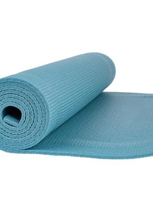 Килимок тренувальний для йоги та фітнесу powerplay 4010 pvc yoga mat зелений (173x61x0.6) ve-333 фото