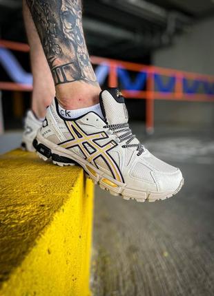 Asics gel kahana 8 'beige/gold/black'  кроссовки кожа, сетка