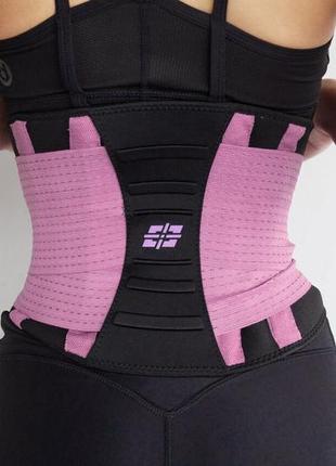 Пояс-корсет тренувальний жіночий для підтримки спини power system ps-6031 waist shaper pink s/m ve-334 фото