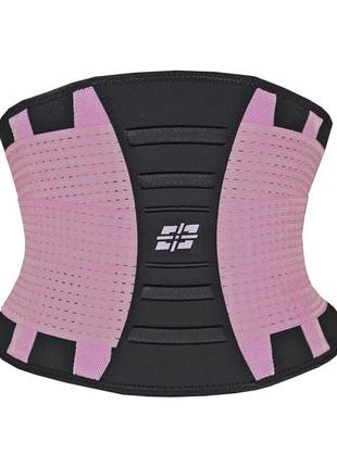 Пояс-корсет тренувальний жіночий для підтримки спини power system ps-6031 waist shaper pink s/m ve-335 фото