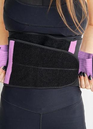 Пояс-корсет тренувальний жіночий для підтримки спини power system ps-6031 waist shaper pink s/m ve-333 фото