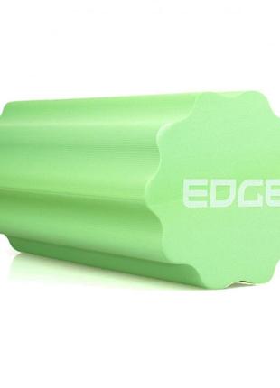 Ролик масажний спортивний тренувальний edge профільований yoga roller eva ro3-45 зелений (45*15см.) ve-332 фото