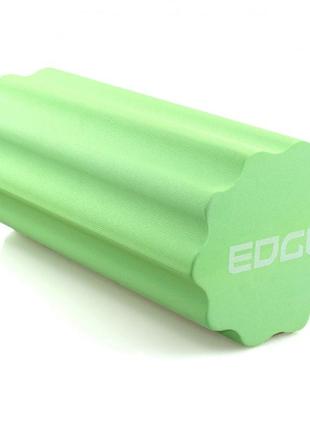 Ролик масажний спортивний тренувальний edge профільований yoga roller eva ro3-45 зелений (45*15см.) ve-333 фото