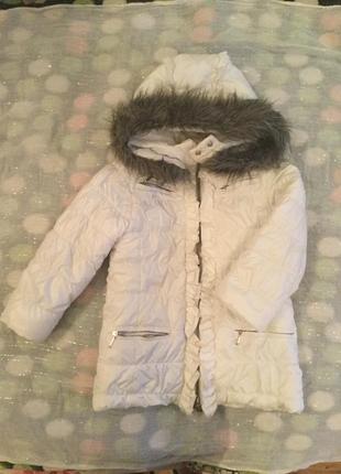 Нарядная теплая зимняя куртка для модницы! (польша)1 фото