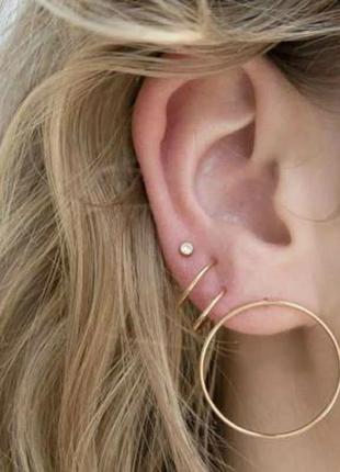 3 пари сережок