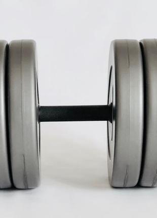 Гантели наборные спортивные для фитнеса и спорта 2х23 grey серый ku-222 фото