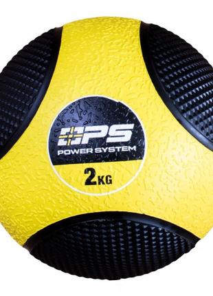 Мяч медбол набивной спортивный для тренировок и фитнеса medicine ball power system ps-4132 2 кг ku-221 фото