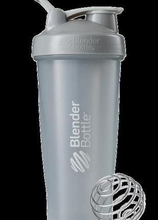 Бутылка шейкер спортивная универсальная для спортзала blenderbottle loop 28oz/820ml grey (original) ku-22