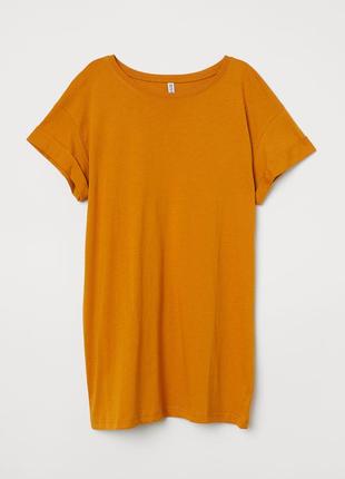 Xs h&m фирменная длинная натуральная футболка платье из мягкого трикотажа2 фото
