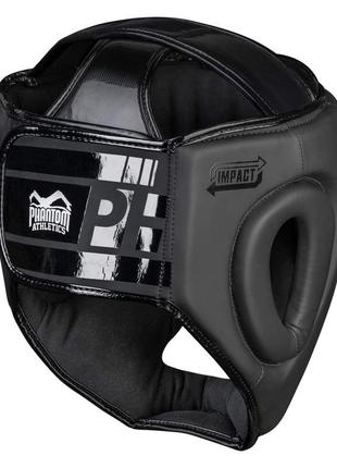 Боксерский шлем закрытый спортивный для бокса phantom apex full face black (капа в подарок) ku-223 фото