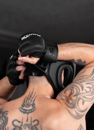 Боксерский шлем закрытый спортивный для бокса phantom apex full face black (капа в подарок) ku-224 фото