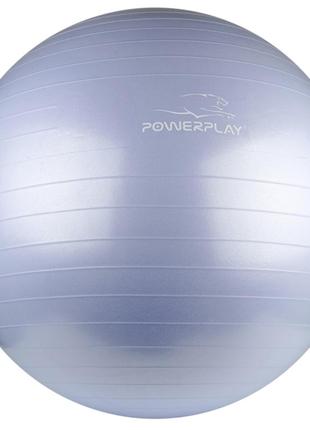 Мяч фитбол спортивный тренировочный для фитнеса powerplay 4001 ø75 cm gymball sky blue + насос ve-33