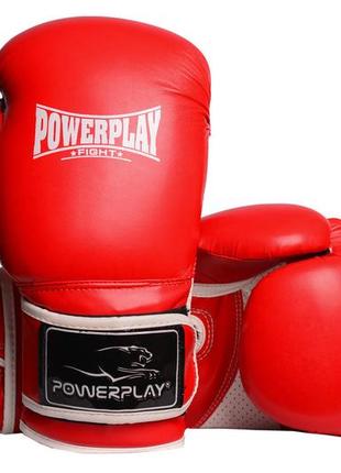 Боксерские перчатки спортивные тренировочные для бокса powerplay 3019 challenger красные 12 унций ve-337 фото