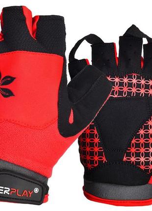 Велорукавички жіночі спортивні велосипедні рукавички для катання на велосипеді 5284 a червоні xs ve-33