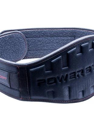 Пояс для важкої атлетики спортивний атлетичний power system ps-3205 neo flex неопреновий black l ku-22