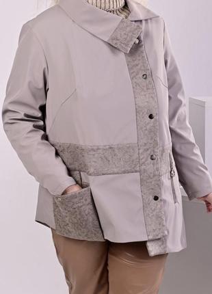 Женская демисезонная куртка, плащ, ветровка, батал, большемерит, см. замеры в описании2 фото