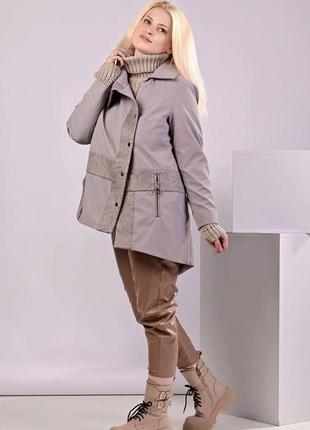 Женская демисезонная куртка, плащ, ветровка, батал, большемерит, см. замеры в описании9 фото