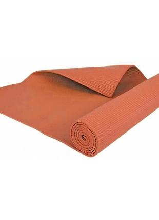 Килимок тренувальний для йоги та фітнесу power system ps-4014 pvc fitness-yoga mat orange (173x61x0.6) ve-333 фото