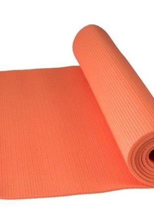 Килимок тренувальний для йоги та фітнесу power system ps-4014 pvc fitness-yoga mat orange (173x61x0.6) ve-332 фото
