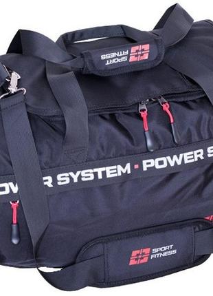 Сумка спортивная большая для спортивной экипировки power system ps-7012 gym bag-dynamic black/red (38л) ve-33