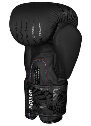 Боксерские перчатки спортивные тренировочные для бокса phantom muay black 10 унций (капа в подарок) ku-223 фото