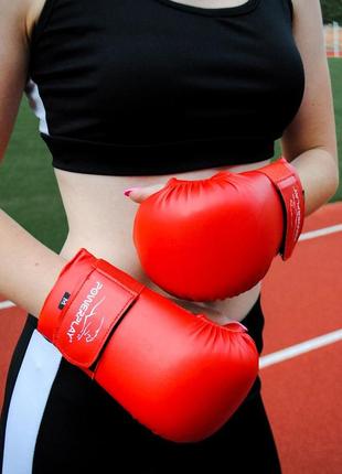 Перчатки для карате тренировочные спортивные перчатки для единоборств powerplay 3027 красные s ku-226 фото