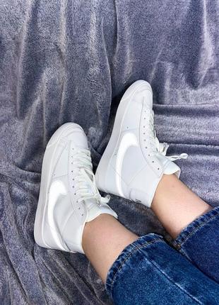 👟 кеди nike blazer high full white reflective       / наложка bs👟