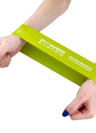 Резинка для фітнесу тренувальна спортивна  power system ps-4062 flex loop medium green (опір 18кг.) ku-22