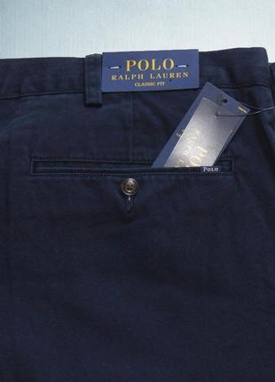 Брюки чинос polo ralph lauren pleated синие5 фото