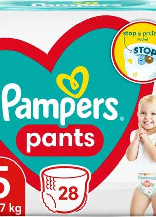 Підгузки-трусики pampers pants 5 (12-17 кг), 28 шт.