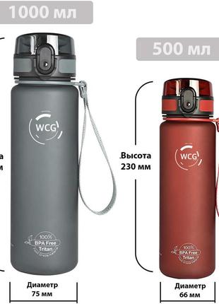 Пляшка для води wcg red 0.5 л3 фото
