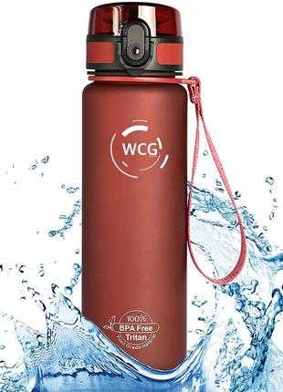 Бутылка для воды спортивная тритановая фляга wcg red 0.5 л красный ku-22