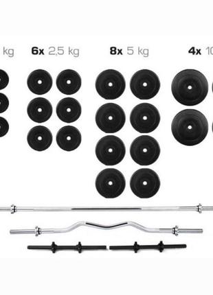 Штанга + гантелі набір premium 120 кг1 фото