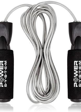 Скакалка тренировочная спортивная скоростная с подшипниками power system ps-4004 speed jump rope (2,8m.) ku-22