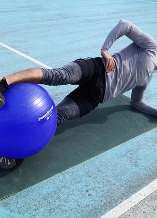 М'яч фітбол спортивний тренувальний для фітнесу power system ps-4013 ø75 cm pro gymball blue ku-223 фото