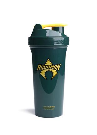 Бутылка шейкер спортивная универсальная для спортзала smartshake lite 800ml dc aquaman (original) ku-22