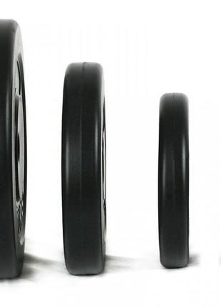 Диск блин композитный для штанги и гантелей тренировочный универсальный 5кг черный ku-223 фото