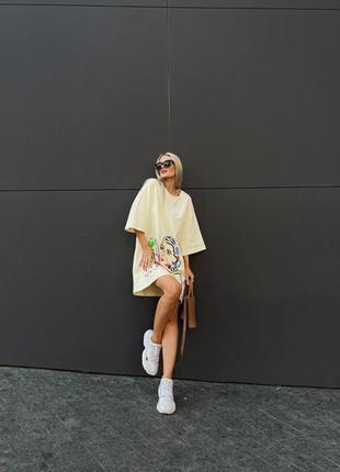 Длинная женская футболка туника4 фото