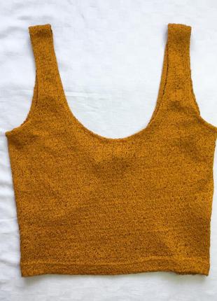 Женский топ женская футболка женская майка оранжевая короткий