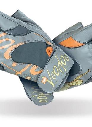 Перчатки для фитнеса и тяжелой атлетики madmax mfg-921 voodoo light grey/orange m