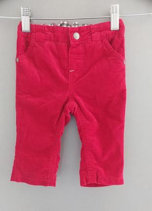 Вельветовые брюки для мальчика/девочки 3-6мис