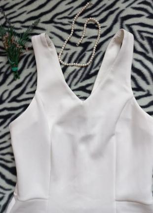 Біле плаття mng з v-подібним вирізом трохи розширене до низу5 фото