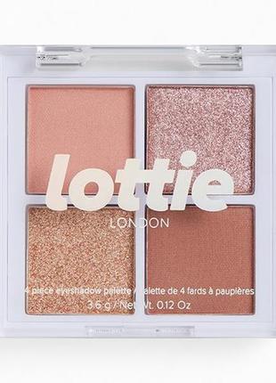 Шикарная палетка lottie london eyeshadow quad in the rose golds