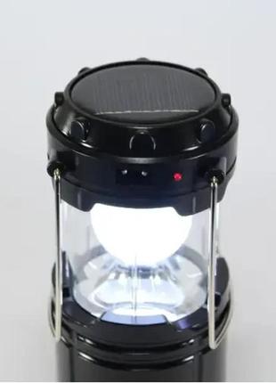 Кемпинговый фонарик с солнечной зарядкой для телефона xf-5800t для туризма3 фото